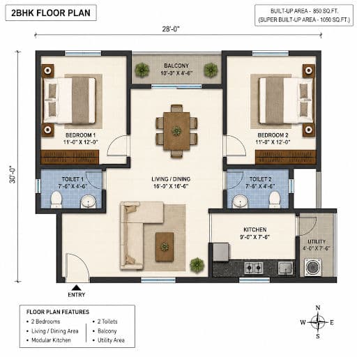 My Home Sathanur premium 2 bhk